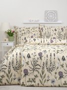 Krepové obliečky Renforcé - Herbár béžové