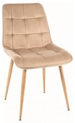 Jedálenská stolička Chic D Velvet, béžová