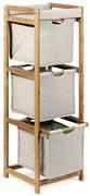 BONTEC Regál, masív, šedá, DR-012-3 Farba: Šedá