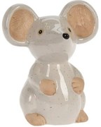 Záhradná dekorácia Myš biela, 13 x 15,5 x 10 cm, porcelán