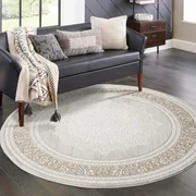 Dekorstudio Vintage okrúhly koberec ANTIK 209 krémový Priemer koberca: 160cm