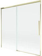 Mexen Rox, 2-krídlová posuvná vaňová zástena 170 x 150 cm, 8mm číre sklo, zlatý lesklý profil, 8C9-170-001-50-00