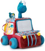 Lilliputiens - textilné autíčko s aktivitami a zrkadielkom