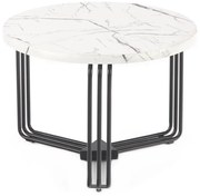 Konferenčný stolík ANTICA 41x55 cm čierna/dekor mramoru