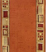 Associated Weavers, Protišmykový behúň na mieru Jena 84, šíre 100 cm, oranžová, chodba / predsieň