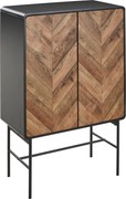 XXXLutz KOMODA, čierna, farba duba, 80/122/40 cm MID.YOU - Komody - 002798004703