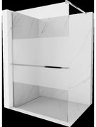 Mexen Kioto+ sprchová stena s poličkou a lištou 70 x 200 cm, transparentnéné/inovať 8 mm, chrómová - 800-070-121-01-35