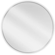 Mexen Loft, okrúhle kúpeľňové zrkadlo 80 cm, farba rámu brúsená oceľ, 9850-080-080-000-10