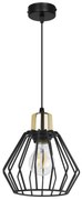 Závesné svietidlo Nuvola 5, 1x čierne drôtené tienidlo, g
