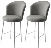 Súprava barových stoličiek Fora Grey and White, 2 ks, 2 ks