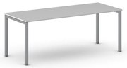 Rokovací kancelársky stôl PRIMO SQUARE, 200x80 cm, sivostrieborná podnož, sivá