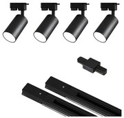 Bodové svietidlo v lištovom systéme 4xGU10/25W/230V 2 m čierna