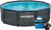 Marimex | Bazén Marimex Florida 3,66x0,99 m - motív RATAN s pieskovou filtráciou | 19900076
