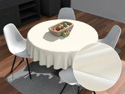 Biante Dekoračný okrúhly obrus Rongo RG-011 Smotanový Ø 110 cm