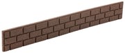 LEGI Záhradná palisáda BRICKS 120 x 15 cm, hnedá (so spojkou a klincami)