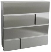 Poštová schránka BRICKS 370 x 370 x 105 mm, nehrdz. oceľ