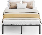 Kovová manželská posteľ 160 cm RMB155BD01