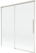 Mexen Rox, 2-krídlová posuvná vaňová zástena 150 x 150 cm, 8mm číre sklo, oceľový profil, 8C9-150-001-97-00