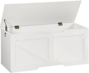 Truhla s úložným prostorem a lavicí Vasagle Sabil 110 cm bílá