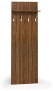 Vešiaková stena PRIMO WOOD, 4 háčiky, polica, orech
