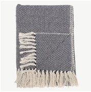 Modrá deka Bloomingville Throw, 130 × 160 cm