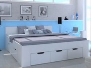 Posteľ Astral 140x200 cm, biela%