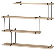 Autronic BONTEC Polička, kov, hnedá, P-065 OAK Farba: Hnedá