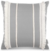 DEKORAČNÁ OBLIEČKA NA VANKÚŠ BOHO1 45X45 CM SIVÁ