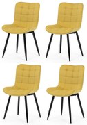 Sada jedálenských stoličiek HC-462 YEL2, 4 ks