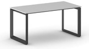 Kancelársky stôl PRIMO INSPIRE, 160x80 cm, čierna podnož, sivá