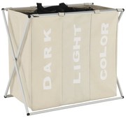 Látkový kôš na bielizeň, sivobéžová, LAUNDRY NEW TYP 3