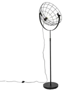 Priemyselná stojaca lampa čierna 50 cm nastaviteľná - Hanze