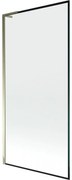 Mexen Next L, 1-krídlová vaňová zástena 90 x 150 cm, 6mm číre sklo-čierny vzor, zlatý lesklý profil, 895-090-000-03-70-50
