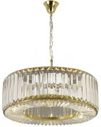 Toolight Toolight, krištáľové závesné svietidlo 6xE14 APP1652-6CP, zlatá lesklá, OSW-05699
