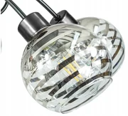 BERGE Sklenená LED závesná lampa 5xE27 - okrúhle horizontálne pruhy