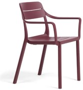 CASSIA ARMCHAIR záhradná stolička s podrúčkami borgogna