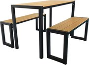 Záhradný set stôl + lavičky GARDIVA, 108x25x45 cm (stôl 118x58x75,5 cm,)