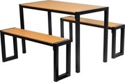 Záhradný set stôl + lavičky GARDIVA (stôl, 2x lavica)