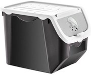 Orion Skladovací box na cibuľu a zemiaky, čierny - biely (12l)