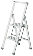 Biele skladacie schodíky Wenko Ladder Alu, 101 cm