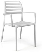 COSTA ARMCHAIR záhradná stolička s podrúčkami bianco