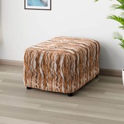 Bielastické poťahy OCEANO NOVÉ tehlové taburetka (40 x 40 x 40 cm)