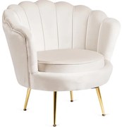 Kreslo VELO krémové zamatové