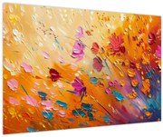 Obraz - Maľba farebných kvetov (90x60 cm)