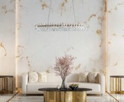 Závesná lampa bohato zdobená masívnymi kryštálmi pre reštauráciu Barletta