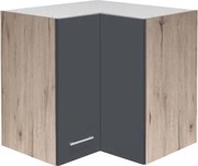 Horná rohová kuchynská skrinka Tiago, dub san remo / sivá, šírka 60 cm%