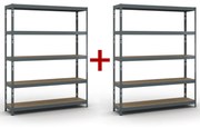 Policový regál 1+1 ZADARMO, 1966x1600x400 mm, nosnosť 350 kg