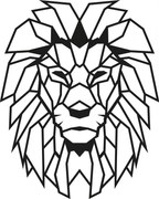 Nástenná kovová dekorácia Lev 40x50 cm čierna