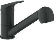 Nízkotlaká drezová batéria so sprchou AVITAL Esteril čierna 350508