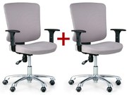 Kancelárska stolička HILSCH 1+1 ZADARMO, sivá